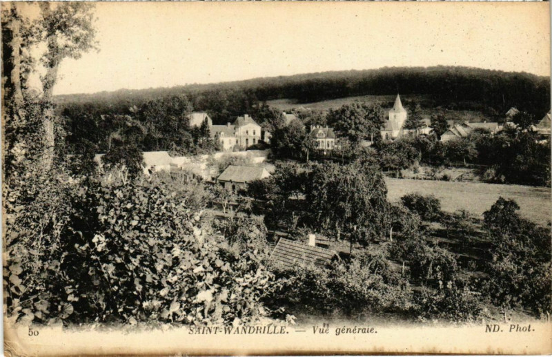 Carte postale ancienne Saint-Wandrille - Vue générale