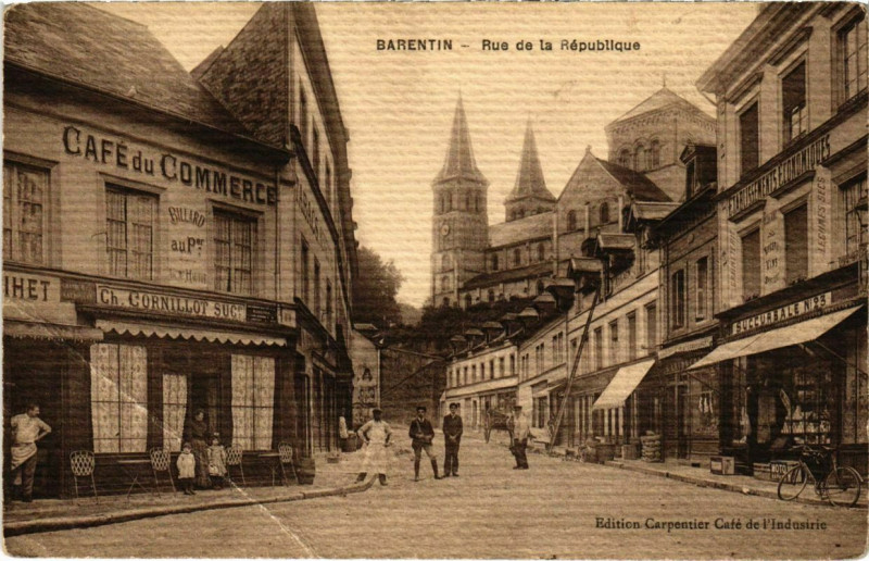 Carte postale ancienne Brentin - Rue de la Republique