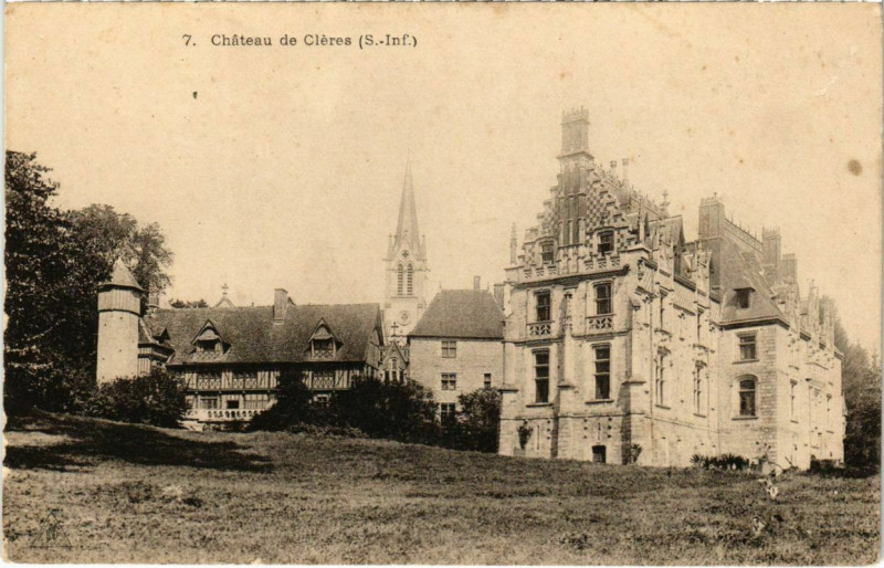 Carte postale ancienne Chateau de Cleres à Clères