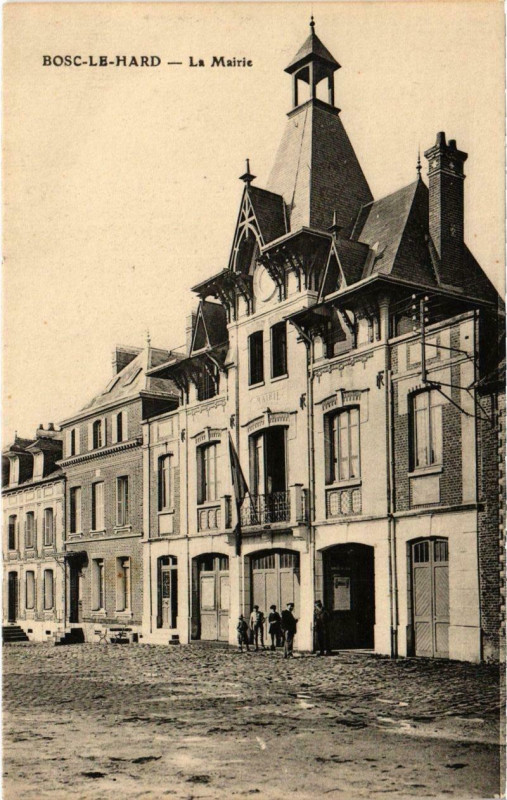 Carte postale ancienne Bosc-le-Hard - La Mairie à Bosc-le-Hard