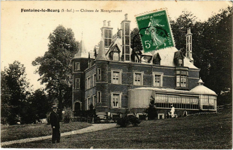 Carte postale ancienne Fontaine-le-Beurg - Chateau de Montgrimont à Eu