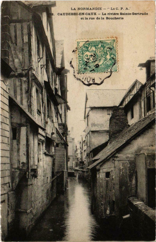 Carte postale ancienne Caudebec-en-Caux - La Riviere Sainte-Gertrude