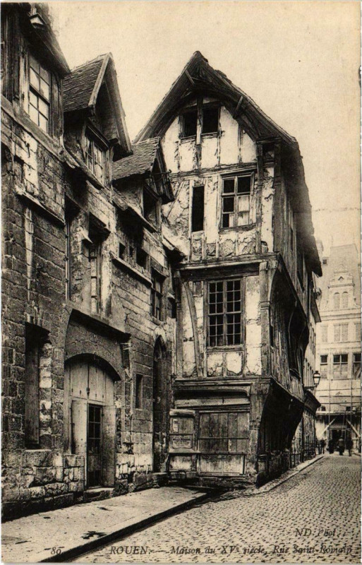 Carte postale ancienne Rouen - Rue Saint-Roman à Rouen