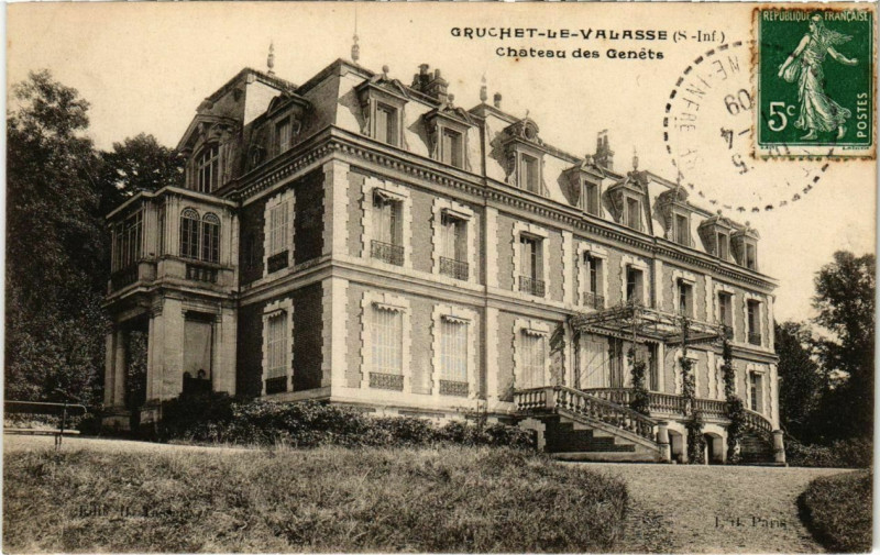 Carte postale ancienne Gruchet-de-Valasse - Chateau des Genets