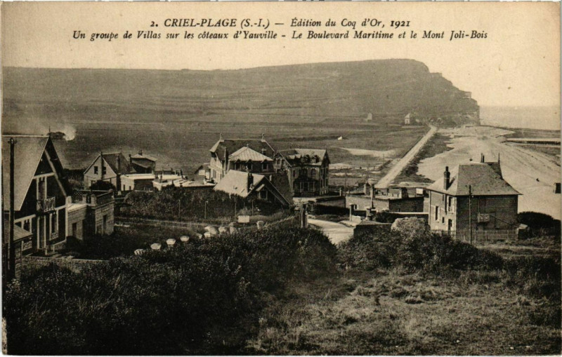 Carte postale ancienne Criel Plage - Edition du Coq d'Or