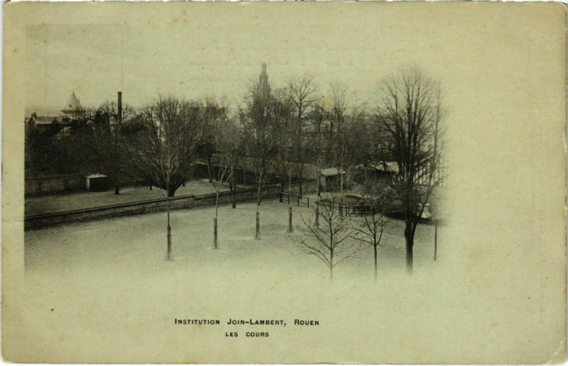 Carte postale ancienne Inst. Join-Lambert Rouen - Les Cours à Rouen