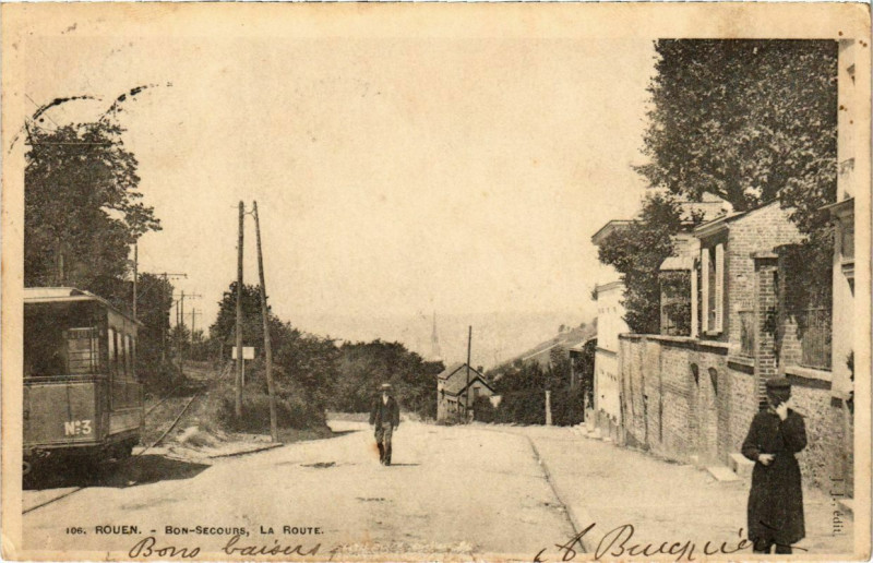 Carte postale ancienne Rouen - Bon-Secours à Rouen