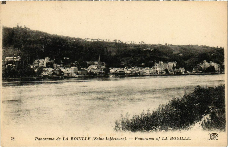 Carte postale ancienne Panorama de la Bouille - Panorama of la Bouille à La Bouille