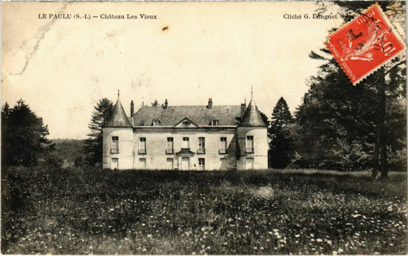 Carte postale ancienne Le Paulu - Chateau les Vieux à Eu