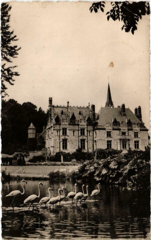 Carte postale ancienne Parc Zoologiques de Cleres - Facade du Chateau à Clères