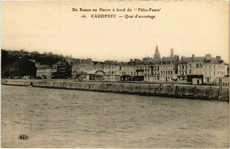 Carte postale ancienne Caudebec - Quai d'accostage