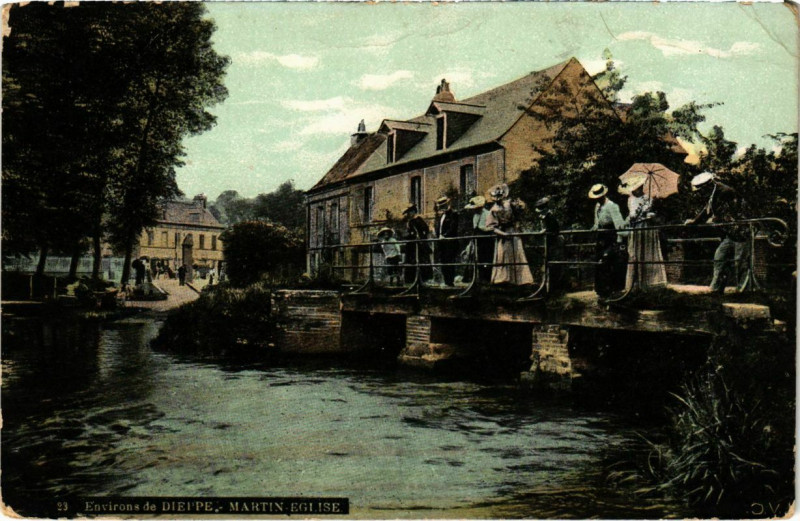 Carte postale ancienne Env. de Dieppe - Martin-Eglise à Dieppe