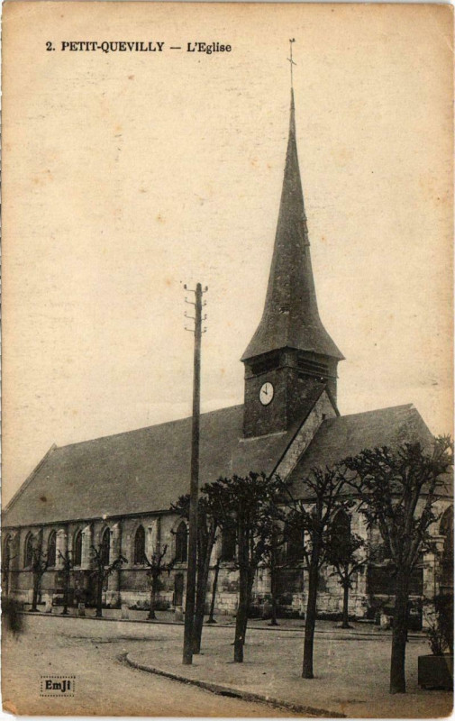 Carte postale ancienne Petit-Quevilly - L'Eglise