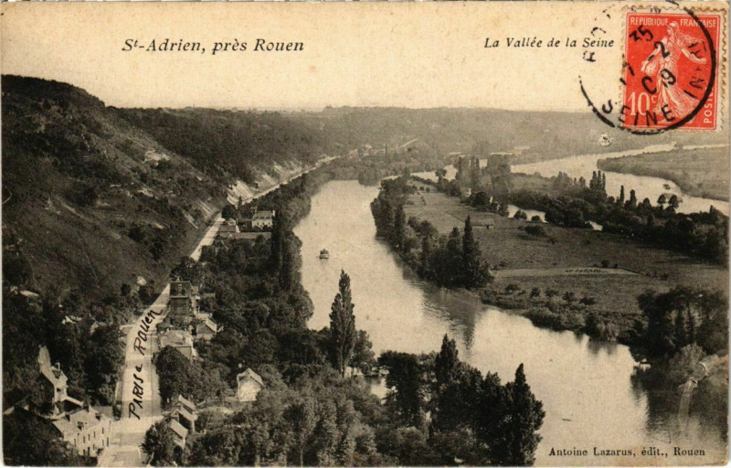 Carte postale ancienne Saint-Adrien - La Vallée de la Seine