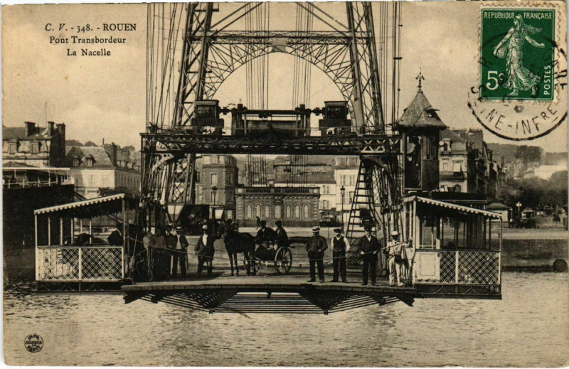 Carte postale ancienne Rouen - Pont Transbordeur à Rouen