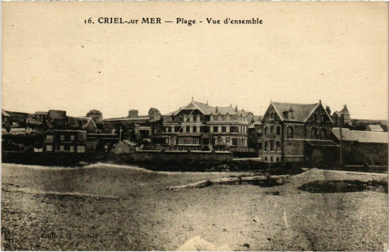 Carte postale ancienne Criel-sur-Mer - Plage - Vue d'ensemble à Criel-sur-Mer