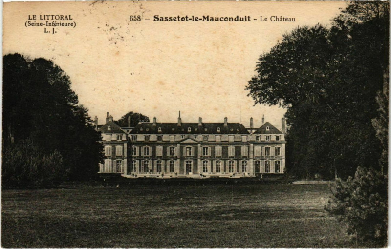 Carte postale ancienne Sassetot-le-Maucondult - Le Chateau