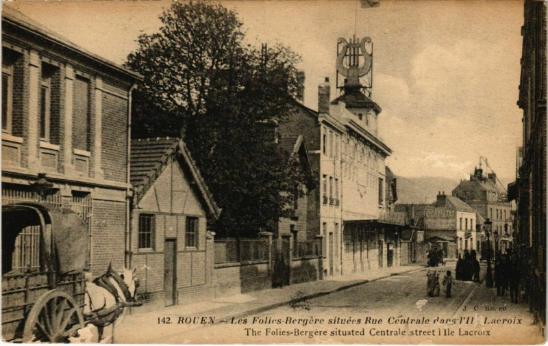 Carte postale ancienne Rouen - Les Foliers Bergere situers à Rouen