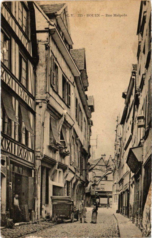 Carte postale ancienne Bouen - Rue Malpaln