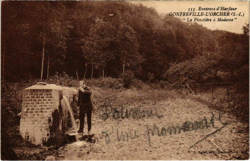 Carte postale ancienne Env. d'Harfleur - Confreville-L'Orcher à Eu