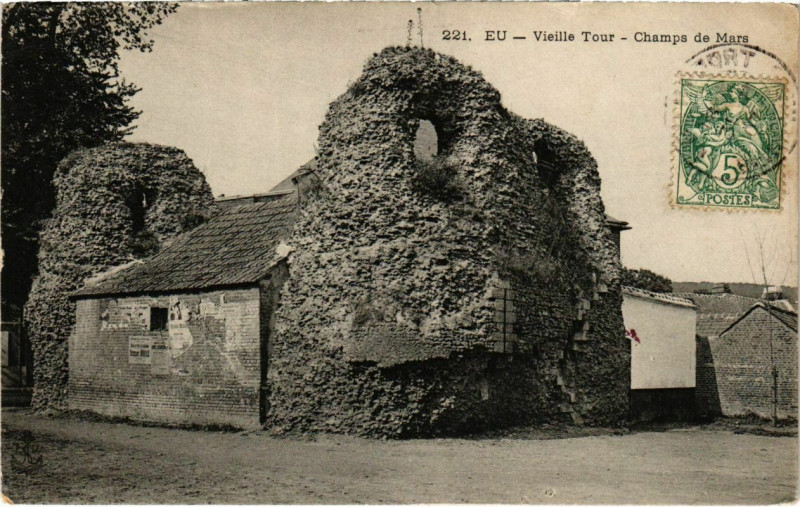 Carte postale ancienne Eu - Vieille Tour à Eu