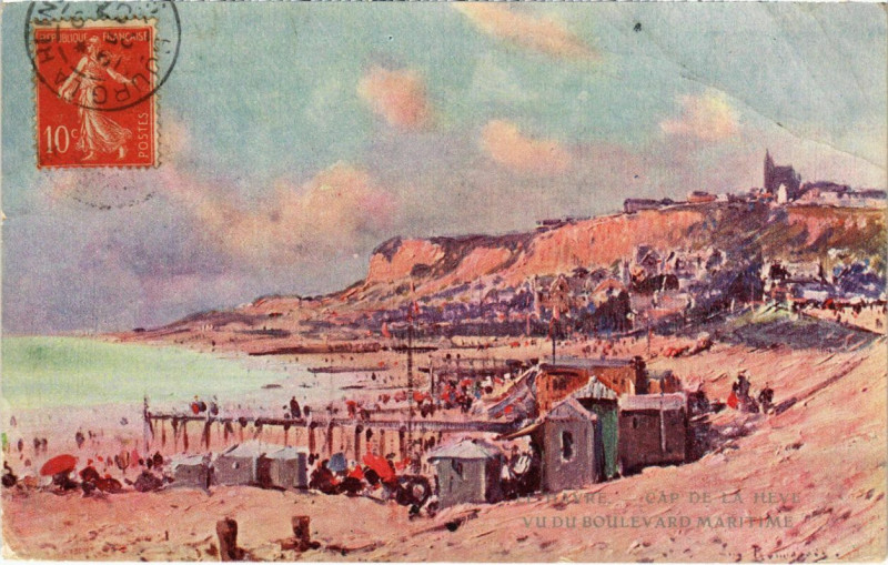 Carte postale ancienne Le Havre - Cap de La Heve vu du Boulevard Maritime au Havre