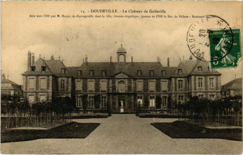 Carte postale ancienne Doudeville - Le Chateau de Galleville à Doudeville