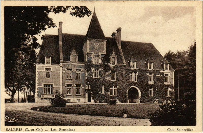 Carte postale ancienne Salbris - Les Fontaines