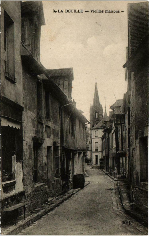 Carte postale ancienne La Bouille - Vieilles maisons à La Bouille