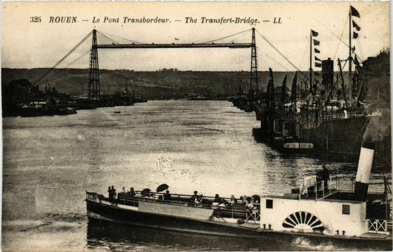 Carte postale ancienne Rouen Le Pont Transbordeur à Rouen