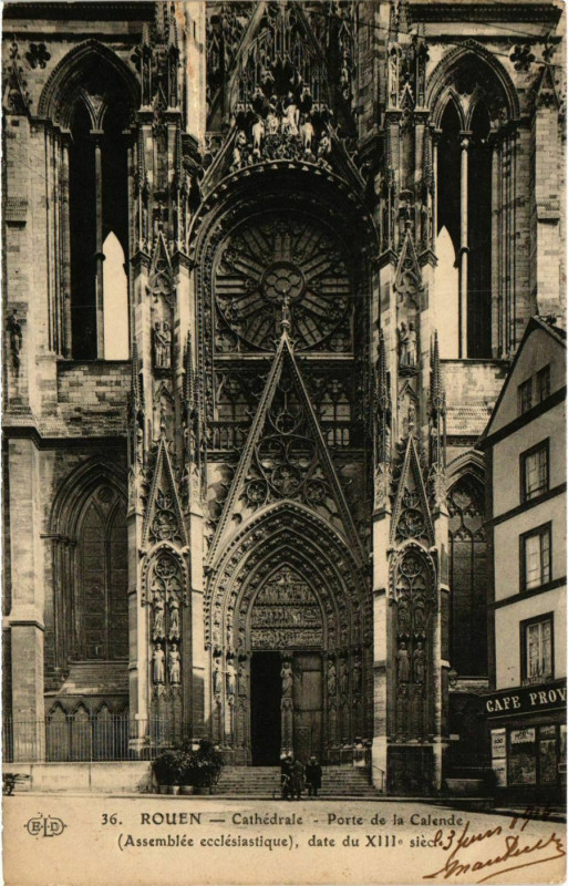 Carte postale ancienne Rouen Cathédrale à Rouen