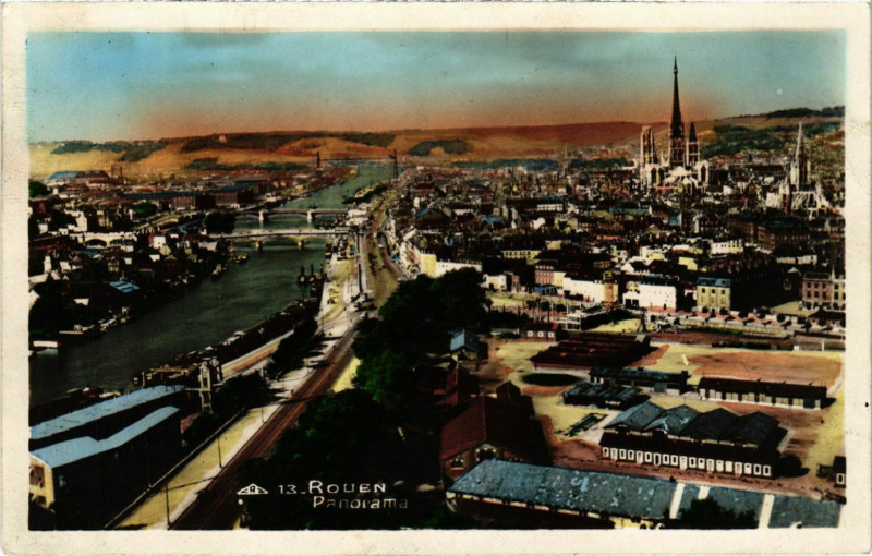 Carte postale ancienne Rouen Panorama à Rouen