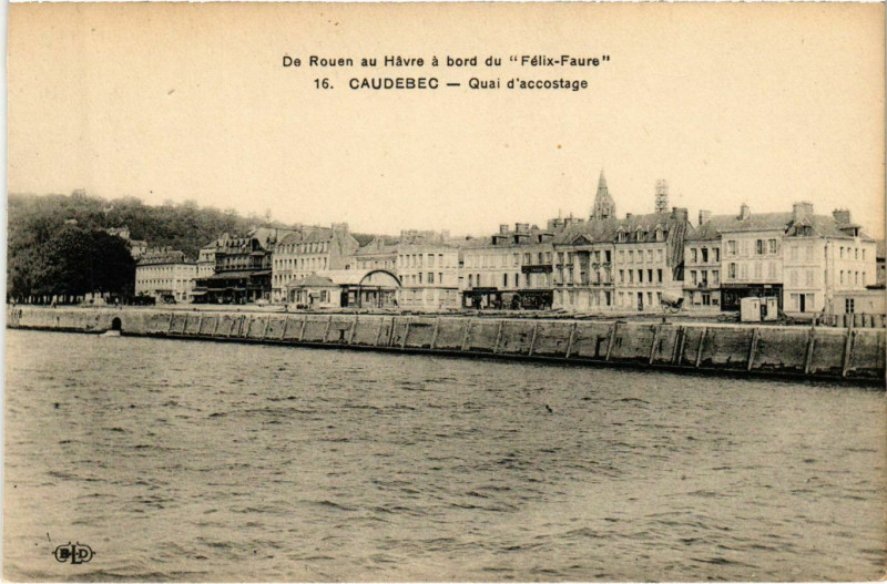 Carte postale ancienne Caudebec Quai d'Accostage