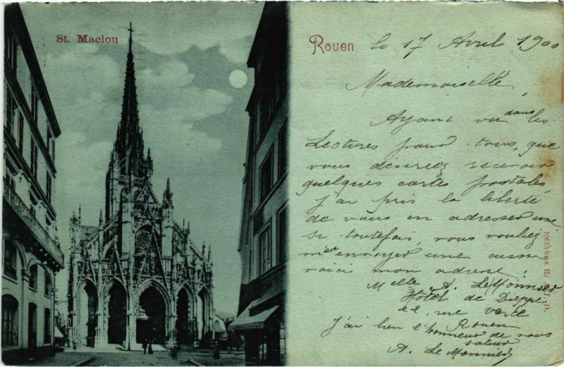 Carte postale ancienne Rouen St. Maclou à Rouen