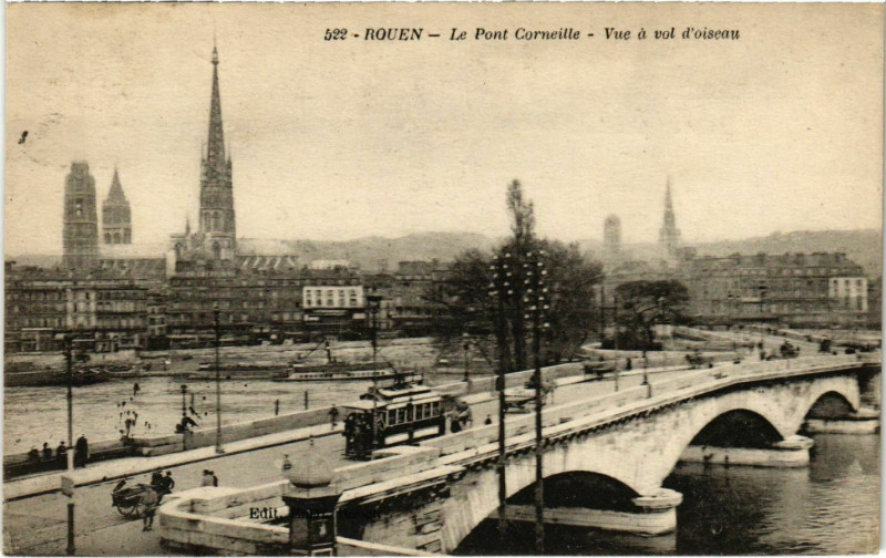 Carte postale ancienne Rouen Le Pont Corneille à Rouen