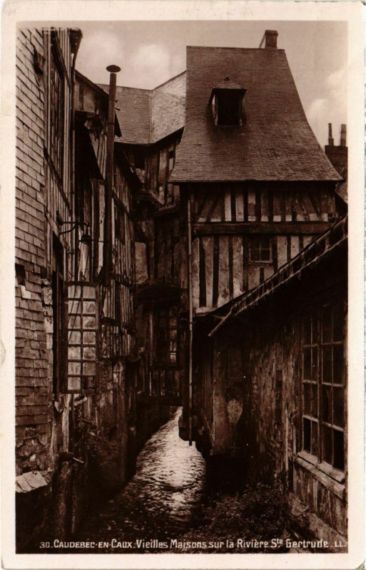 Carte postale ancienne Caudebec en Caux, Vieilles Maisons