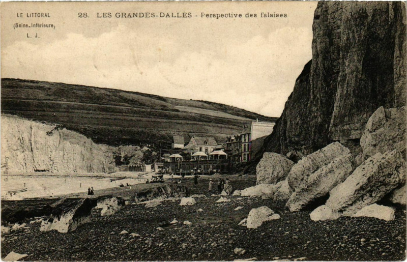 Carte postale ancienne Les Grandes Dalles