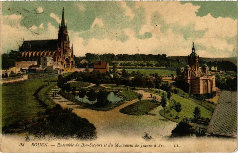 Carte postale ancienne Rouen Vue Generale à Rouen