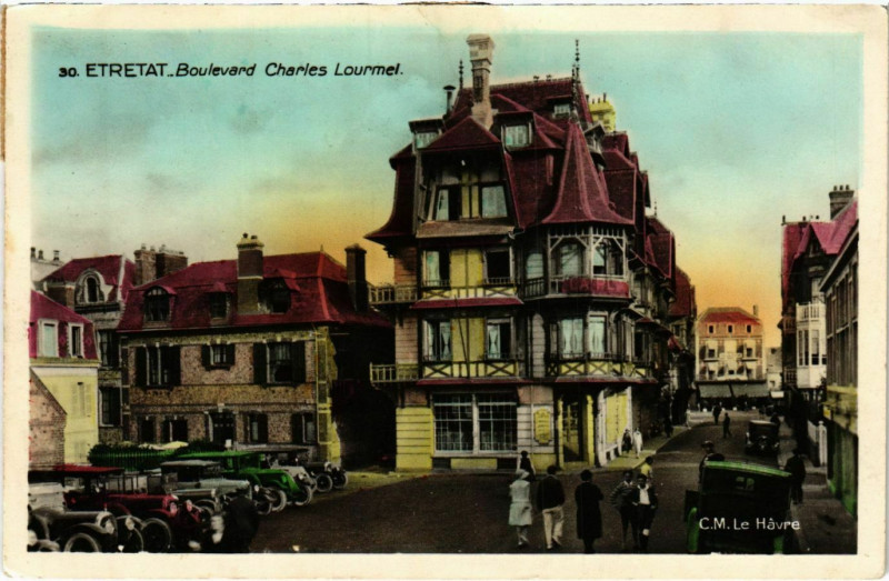 Carte postale ancienne Etretat Boulevard Charles Lourmel à Étretat