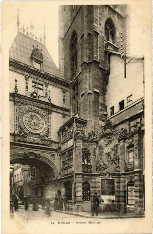 Carte postale ancienne Rouen Grosse Horloge à Rouen