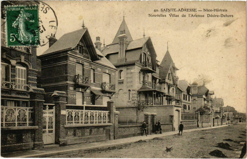 Carte postale ancienne Ste. Adresse Nice Havrais Nouvelles Villas