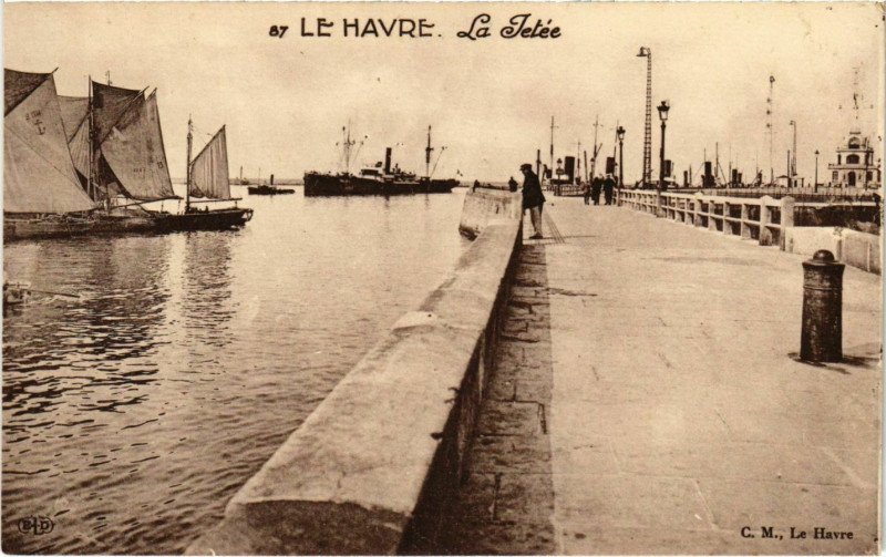 Carte postale ancienne Le Havre La Jetée au Havre