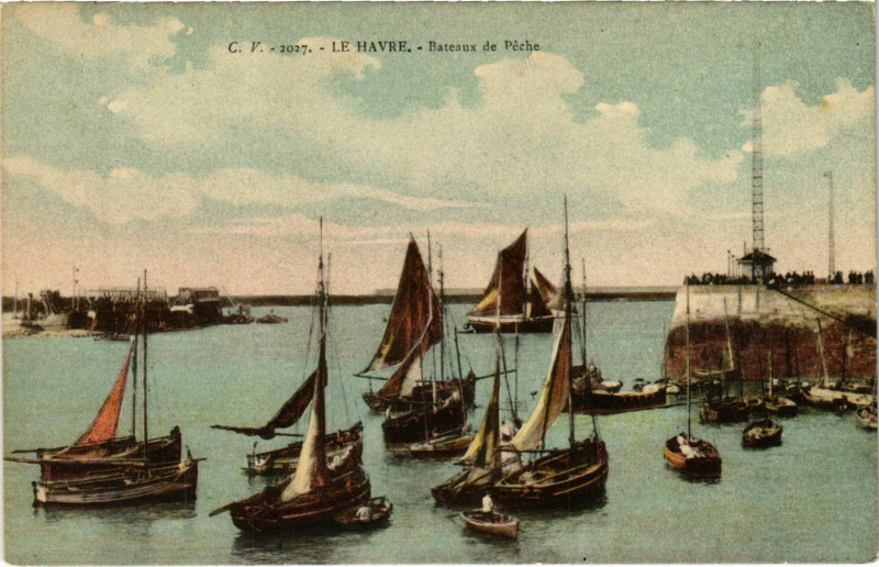 Carte postale ancienne Le Havre Bateaux de Peche au Havre