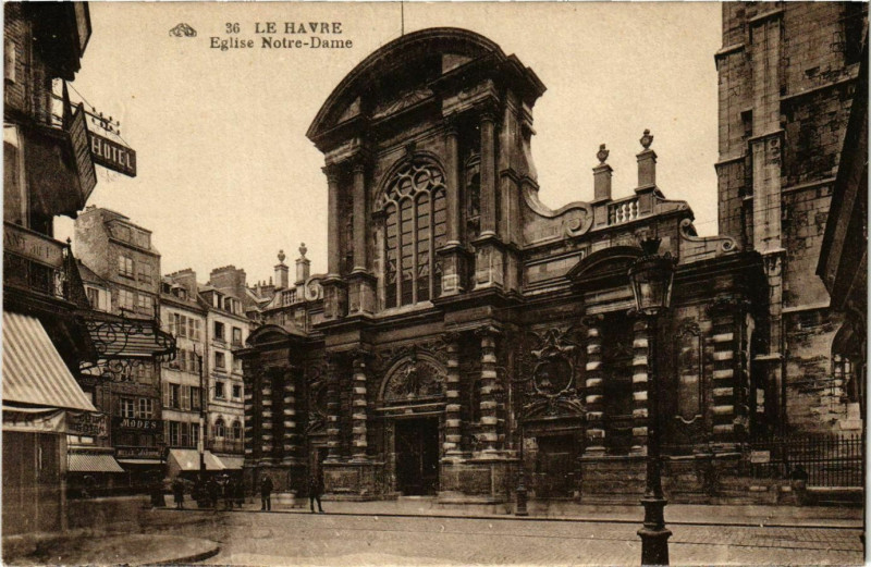 Carte postale ancienne Le Havre Eglise Notre Dame au Havre