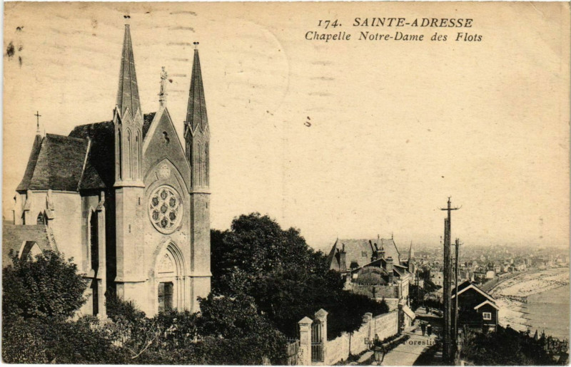 Carte postale ancienne Ste. Adresse Chapelle Notre Dame des Flots