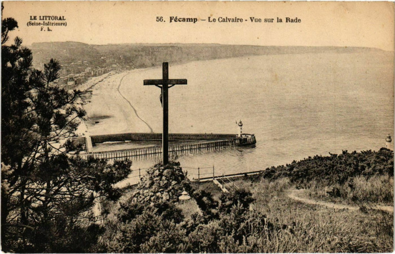 Carte postale ancienne Fécamp Le Calvaire à Fécamp