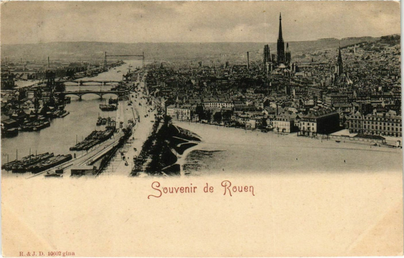 Carte postale ancienne Souvenir de Rouen à Rouen