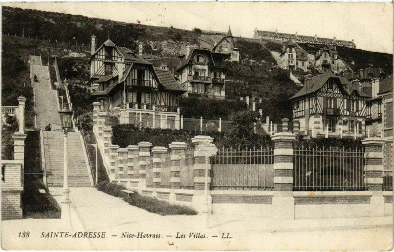 Carte postale ancienne Ste Adresse Nice Havrais Les Villas
