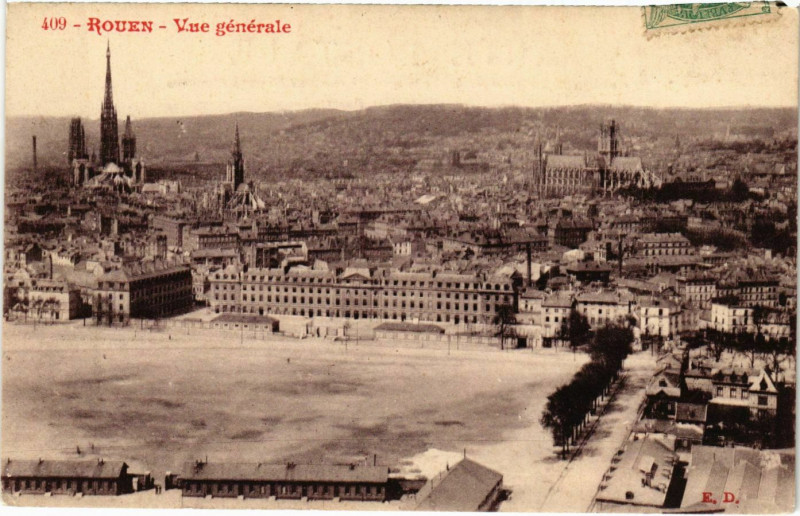 Carte postale ancienne Rouen Vue Générale à Rouen