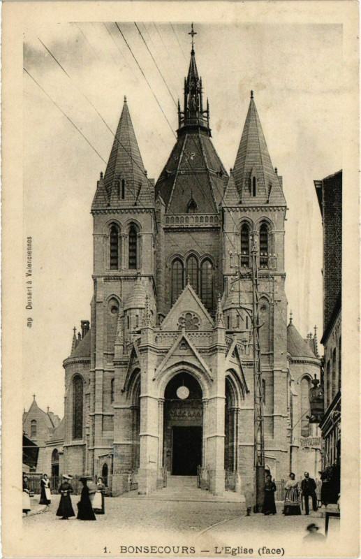 Carte postale ancienne Bonsecours Eglise à Bonsecours